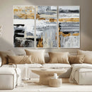 Abstract Painting Canvas Wall Art Print Paint Drip Art Brush