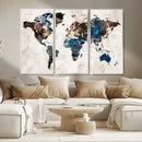 World Map Canvas Print – Framed Travel Map Wall Art for by MyGreatCanvas | Canvas Wall Art Prints | Photo Prints & Wall Decor