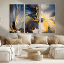Large Abstract Wall Art Print - Gold and Blue Abstract by MyGreatCanvas | Canvas Wall Art Prints | Photo Prints & Wall Decor