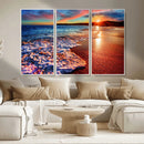 Colorful Coastal Sunset on the Beach Canvas Print, Ocean
