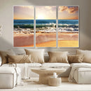 Serene Beach Path Canvas Art, Giclee Canvas Print with