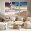 Cloudy Weather Beach Sunset Canvas Print | Sunrise Wall Art by MyGreatCanvas | Canvas Wall Art Prints | Photo Prints & Wall Decor