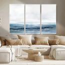 Blue Ocean Abstract Artwork Wall Art Canvas Print