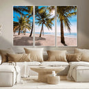 Palm Beach Tropical Island Wall Art Canvas Print
