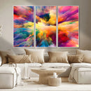 Blazing Vibrant Colors Cloud Wall Art Canvas Print