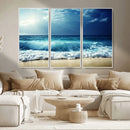 Majestic Ocean Wave Wall Art Canvas | 3 Panel Large Seascape