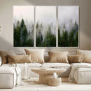 Forest Wall Art Canvas Print | Foggy Forest Wall Art | Pine