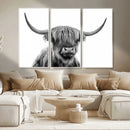 Scottish Highland Cow Cattle Art Print Wall Art Canvas Print by MyGreatCanvas | Canvas Wall Art Prints | Photo Prints & Wall Decor