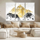 Golden Mountain Triptych Wall Art Canvas Print, Modern by MyGreatCanvas | Canvas Wall Art Prints | Photo Prints & Wall Decor