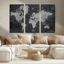 World Map Canvas Print – Detailed Map of the World Wall Art