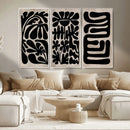 Canvas Print Wall Art Abstract Art Boho, Framed Boho Art