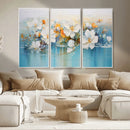 Abstract Flower Wall Art Canvas Print