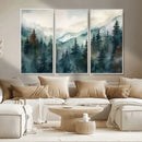 Serenity Forest Wall Art Canvas | Foggy Mountain Landscape