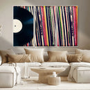 Vinyl Record and Album Collection Canvas Wall Art - Retro