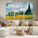 Wheatfield With Cypresses By Van Gogh Painting Wall Art