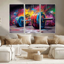 Abstract Graffiti Barbell Canvas Wall Art – Urban Fitness