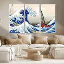 Katsushika Hokusai Kanagawa Giant Wave Wall Art Canvas Print