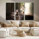 Jesus Canvas Wall Art - Jesus Running After Lost Lamb, by MyGreatCanvas | Canvas Wall Art Prints | Photo Prints & Wall Decor