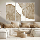 Rustic Brown Tree Ring Wall Art Canvas Print – Framed and