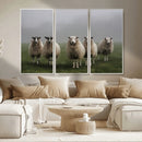 Flock of Sheep in a Mystical Fog – Pastoral Wall Art Canvas by MyGreatCanvas | Canvas Wall Art Prints | Photo Prints & Wall Decor