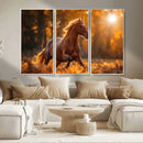 Running Horse Sunset Forest Wall Art Canvas Print by MyGreatCanvas | Canvas Wall Art Prints | Photo Prints & Wall Decor