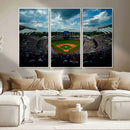 3-Panel Kauffman Stadium Wall Art Print | Large Kansas City