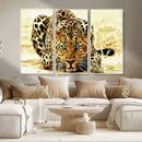 Blue-Eyed Leopard Canvas Wall Art - Framed Animal Print