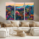 Colorful Abstract Landscape Wall Art Print Canvas - Vibrant