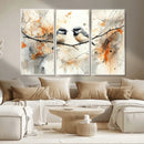 Abstract Watercolor Chickadee Bird Canvas Wall Art Print - by MyGreatCanvas | Canvas Wall Art Prints | Photo Prints & Wall Decor