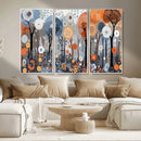 Abstract Winter Landscape Canvas Wall Art Print - Large
