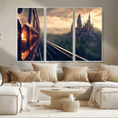 Harry Castle Wall Art Canvas Print, Wizard School Wall Art