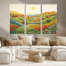 YAYOI KUSAMA Wall Art - Colorful Dot Art Landscape Canvas,