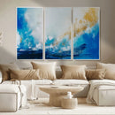 Blue Abstract Print - Dynamic Ocean-Inspired Canvas Wall Art