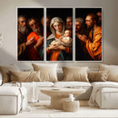 Religious Canvas Wall Art Print - Madonna and Child with