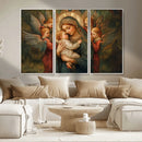 Mary Jesus Canvas Wall Art Print - Madonna and Child with