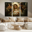 Mary Jesus Canvas Wall Art Print - Madonna and Child with