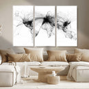 Abstract World Map Wall Art – Framed Geometric Line Canvas by MyGreatCanvas | Canvas Wall Art Prints | Photo Prints & Wall Decor