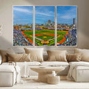 Wrigley Field Chicago Cubs Panoramic Canvas Print –