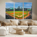 Wrigley Field Chicago Cubs Panoramic Canvas Print –