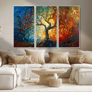 Yggdrasil Tree of Life Mosaic Stained Glass Wall Art Canvas,