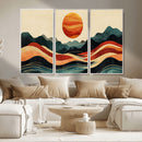 Mountain Triptych Wall Art Canvas Print – Western Nature