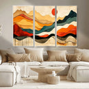 Mid Century Wall Art Print  - Abstract Woodland Print -