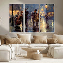 Afro Abstract Jazz Music Wall Art Canvas Print – Colorful