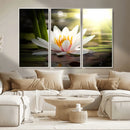 Lotus Flower Wall Art Canvas Print, Water Lily Large Wall