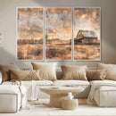 Rustic Farmhouse Wall Art Canvas Print | Barn and Field