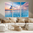 Ocean Sunset Canvas Wall Art Print – Tranquil Seascape