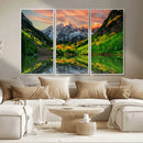 Maroon Bells Lake Wall Art Canvas Print – Framed Majestic