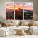 Mountain Sunrise Wall Art – Framed Alpine Ridge Canvas by MyGreatCanvas | Canvas Wall Art Prints | Photo Prints & Wall Decor