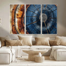 Framed Abstract Tree Ring Wall Art Print Natural Rustic Wood by MyGreatCanvas | Canvas Wall Art Prints | Photo Prints & Wall Decor