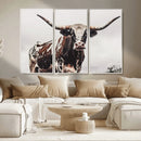 Texas Longhorn Wall Art Canvas Print – Framed Spotted Bull by MyGreatCanvas | Canvas Wall Art Prints | Photo Prints & Wall Decor